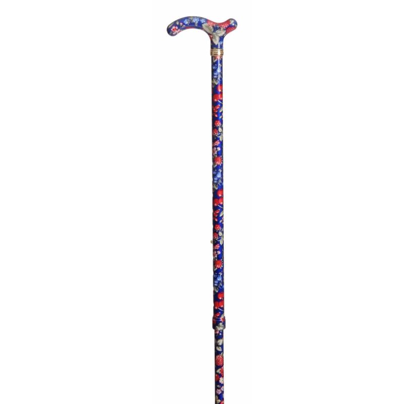 Slimline Extending Dark Blue Floral Chelsea Cane