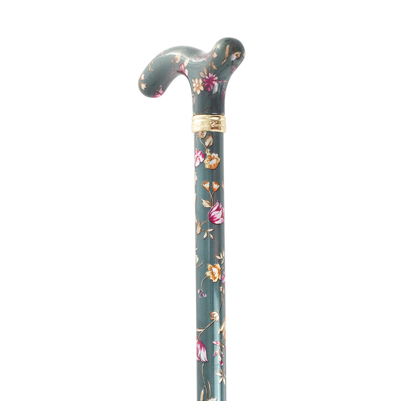 Slimline Extending Green Floral Chelsea Cane