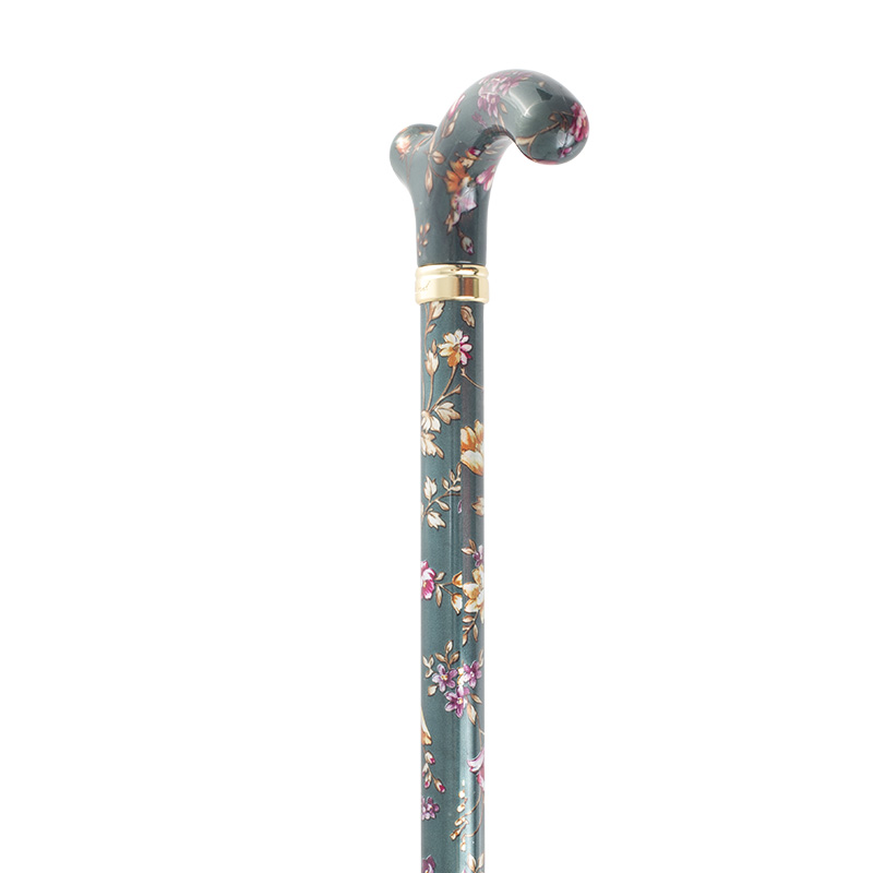 Slimline Extending Green Floral Chelsea Cane