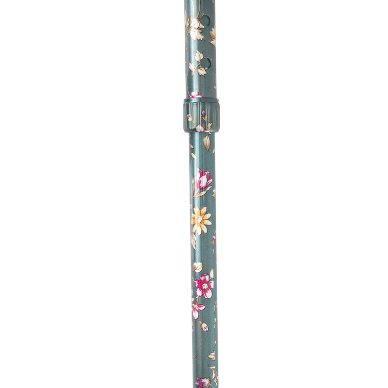 Slimline Extending Green Floral Chelsea Cane