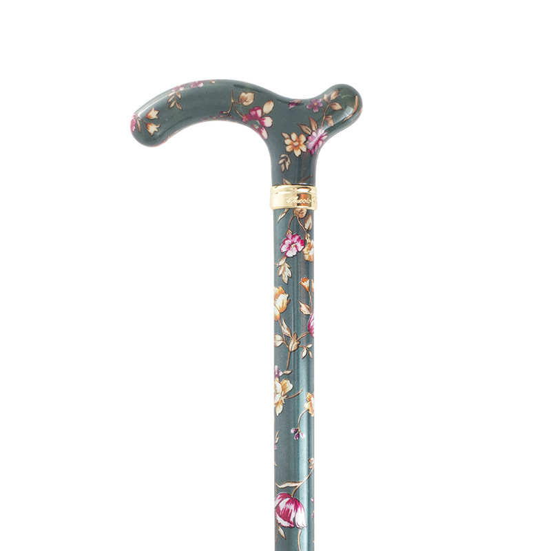 Slimline Extending Green Floral Chelsea Cane