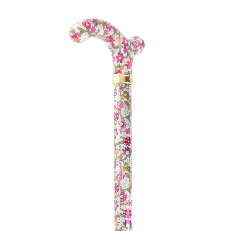 Slimline Extending Pink Floral Chelsea Cane