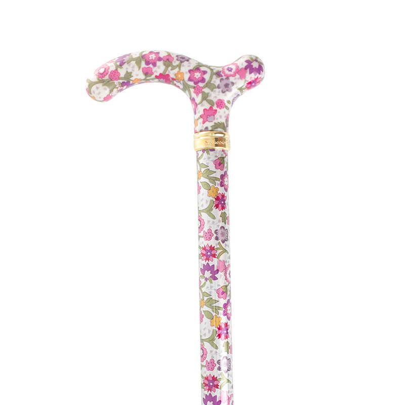 Slimline Extending Pink Floral Chelsea Cane