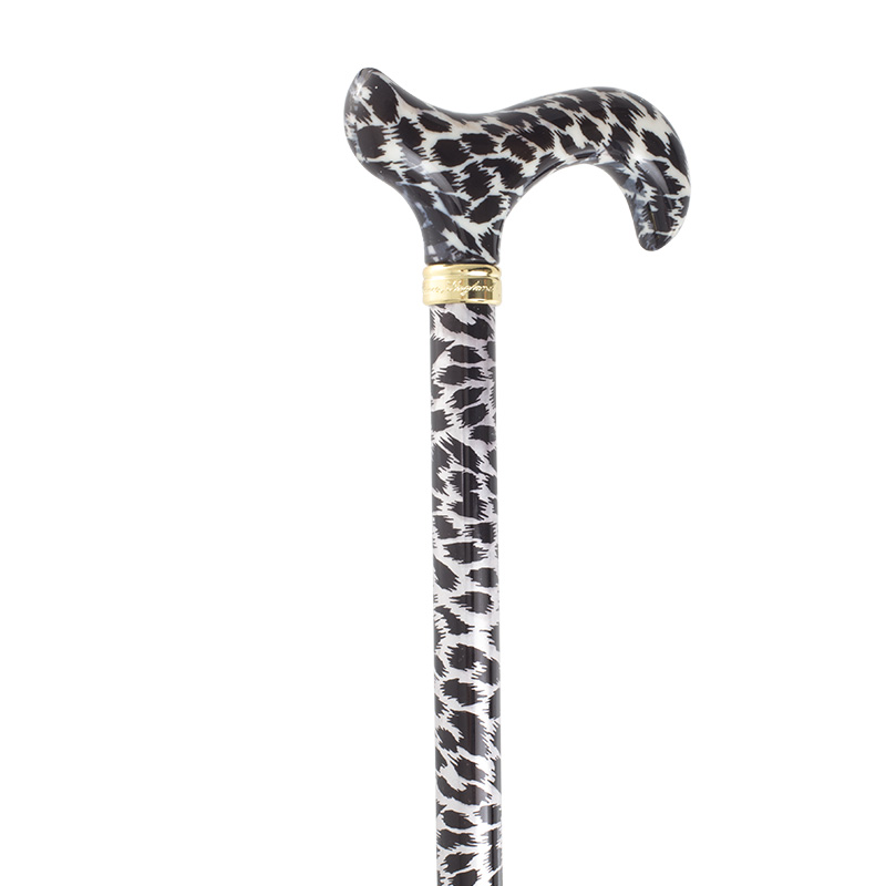 Snow Leopard Derby Walking Cane