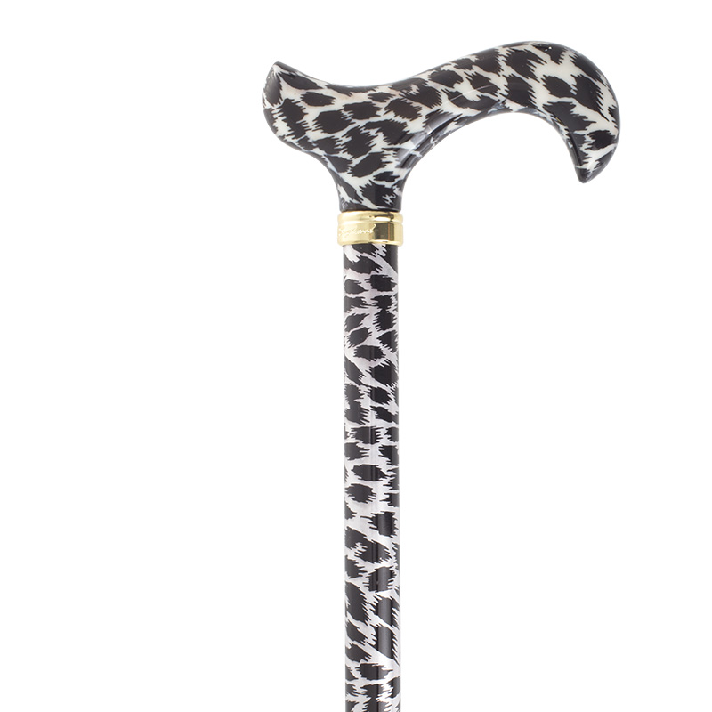 Snow Leopard Derby Walking Cane