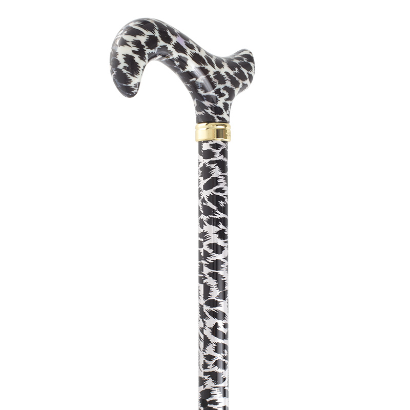 Snow Leopard Derby Walking Cane