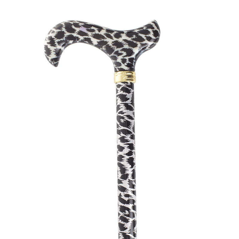 Snow Leopard Derby Walking Cane