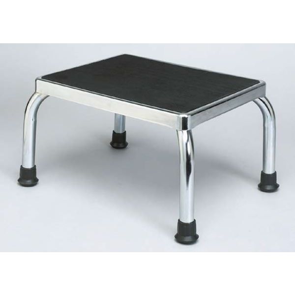 Chrome-Plated Steel-Frame Non-Slip Safety Step Stool for Reduced Mobility