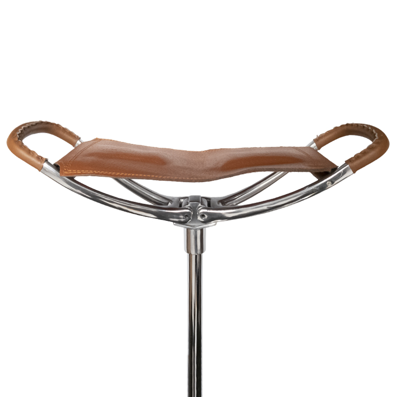 Tan Leather Royal Stewart Adjustable Shooting Stick Seat