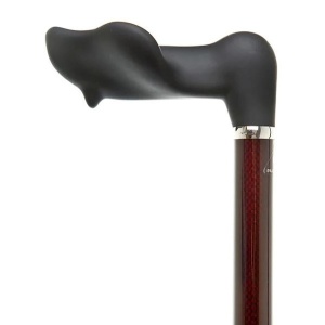 Telescopic Carbon Fibre Claret Cane With Fischer Handle (Left Handed)
