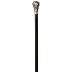 Black Beech Nickel Plated Ornate Capstick