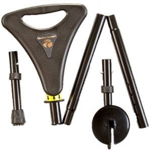 Elite Folding Walking Seat Stick Set (Black)