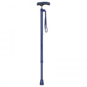 Dark Blue Adjustable Walking Stick with Comfy Grip