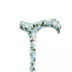 Adjustable Aluminium Derby Walking Stick with Bees Design