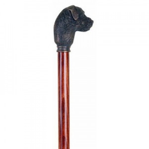 Bronze-Effect Border Terrier Collectors' Walking Stick