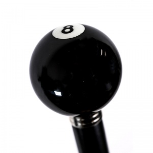 Eight-Ball Handle Hardwood Walking Cane