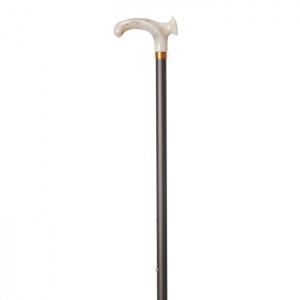 Left-Handed Adjustable Relax-Grip Marbled Cream Orthopaedic Walking Cane