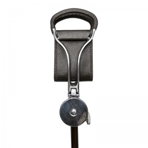 Adjustable Brown Promenade Shooting Stick Seat with Interchangeable Rubber or Spiked Ferrule