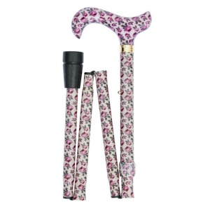 National Gallery Nattier's Rose Derby Adjustable Folding Walking Stick