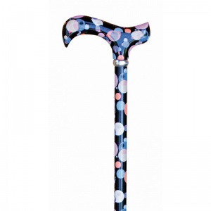 Adjustable Derby Walking Stick with Modernist Cosmos Design