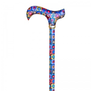 Adjustable Derby Walking Stick with Magic Circles Pattern