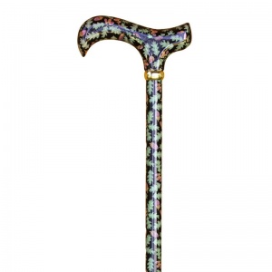 Adjustable Derby Walking Stick with Oak Leaves Design