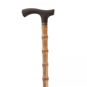 Bamboo Soft-Touch Crutch Handle Wooden Walking Stick