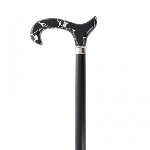 Black and White Derby Handle Dress Cane