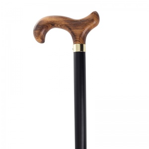 Black Natural Derby Handle Wooden Walking Stick