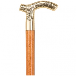 Brass Crutch Handle Boxwood Collectors' Walking Stick