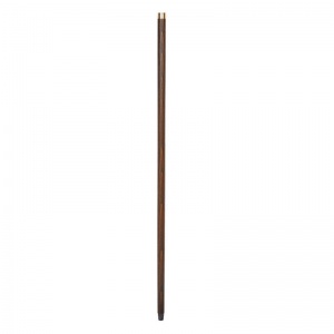 Turned Maple 34'' Fit Up Walking Stick Shaft with Brass Collar and Rubber Ferrule