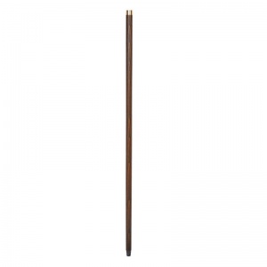 Turned Maple 34'' Fit Up Walking Stick Shaft with Brass Collar and Rubber Ferrule
