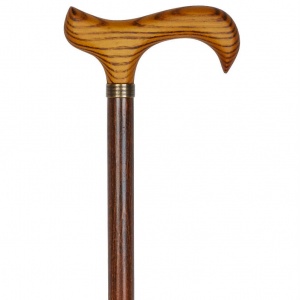 Brown Beech Derby Handle Wooden Walking Stick