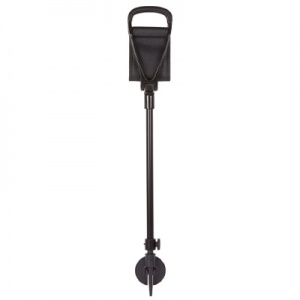 Luxury Height-Adjustable Black Leather Shooting Seat Stick