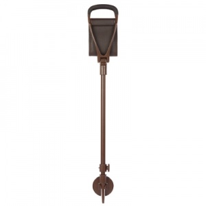Luxury Height-Adjustable Brown Leather Shooting Seat Stick
