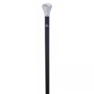 Chrome-Plated Knob Handle Patterned Cane