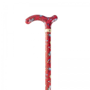 Slimline Extending Red Floral Chelsea Cane