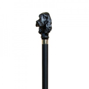 Cocker Spaniel Black Beech Wood Cane