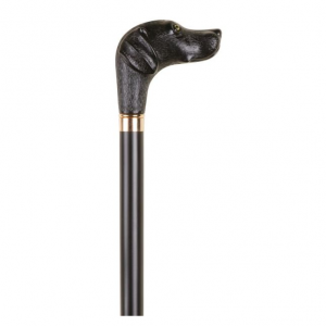 Collectors' Black Labrador Handle Walking Stick
