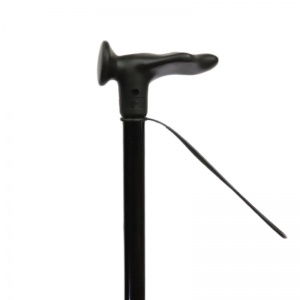 Cool Crutches Black Height Adjustable Walking Stick (Left-Handed)