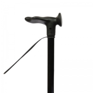 Cool Crutches Black Height Adjustable Walking Stick (Right-Handed)