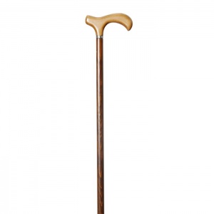 Dark Brown Melbourne Derby Walking Cane with Light Brown Handle