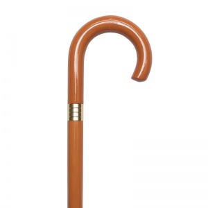 Light Brown Crook Handle Walking Stick