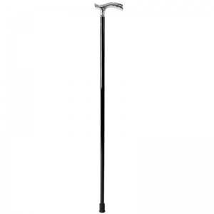 Decorative Chrome Crutch Handle Black Dress Walking Stick