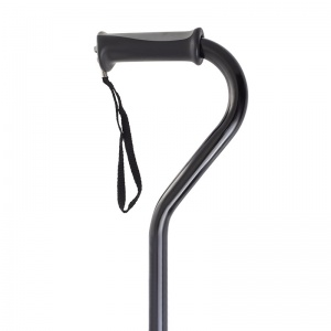Drive Medical Black Swan Neck Walking Stick with Soft Grip Handle