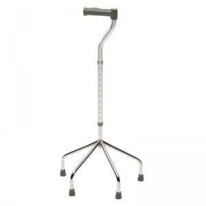 Drive Medical Large Silver Adjustable Quad Walking Cane