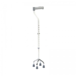 Drive Medical Silver Adjustable Quad Walking Cane