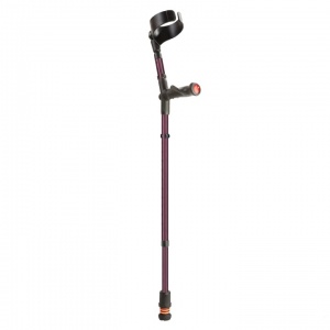 Flexyfoot Blackberry Closed-Cuff Comfort-Grip Double-Adjustable Crutch (Left Hand)