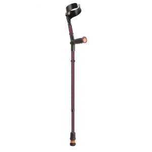 Flexyfoot Blackberry Closed-Cuff Soft-Grip Double-Adjustable Crutch (Single)