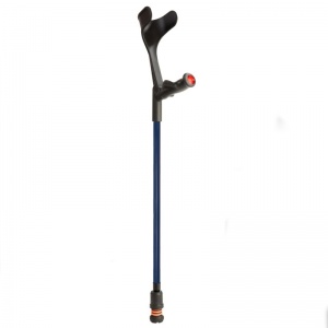 Flexyfoot Comfort Grip Open Cuff Blue Crutch for the Left Hand